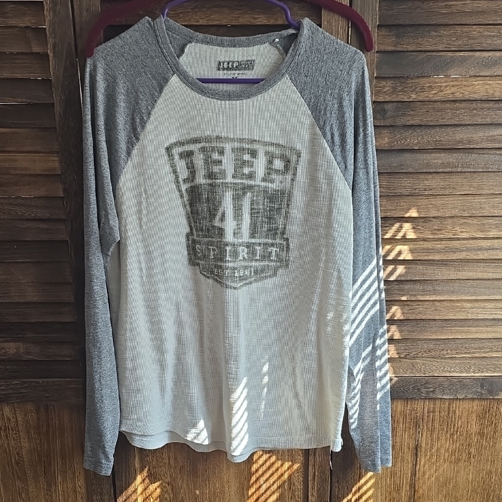Jeep Two-Tone Gray Long Sleeve Men's Shirt